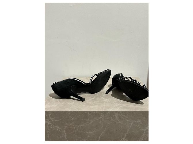Sandali DIOR T.EU 37 Camoscio Nero - vista 5