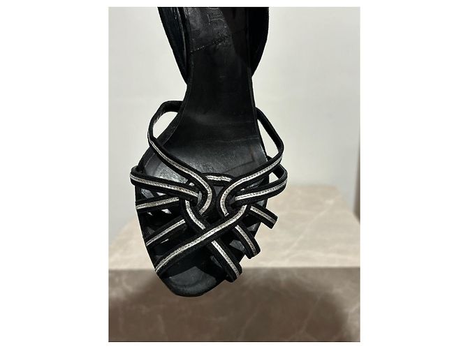 Sandali DIOR T.EU 37 Camoscio Nero - vista 7