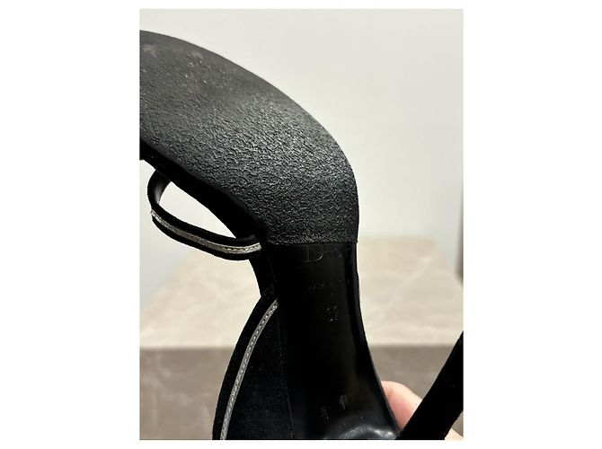 Sandali DIOR T.EU 37 Camoscio Nero - vista 9