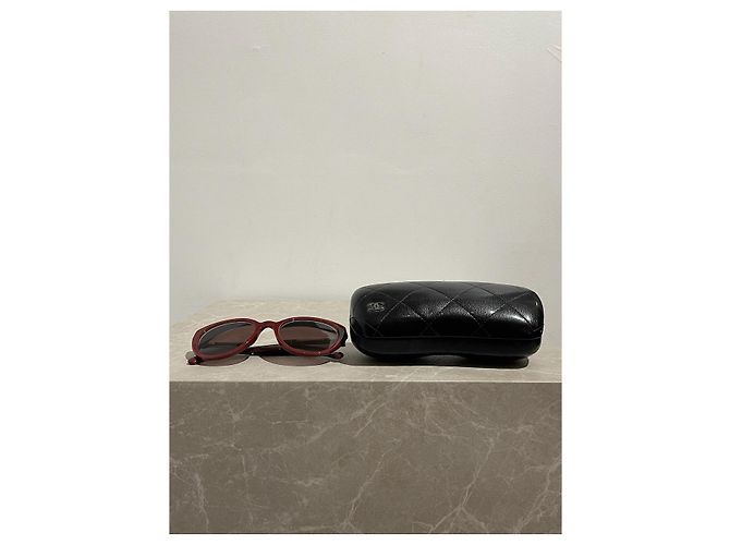 Gafas de sol CHANEL T. Plástico Burdeos - vista 2