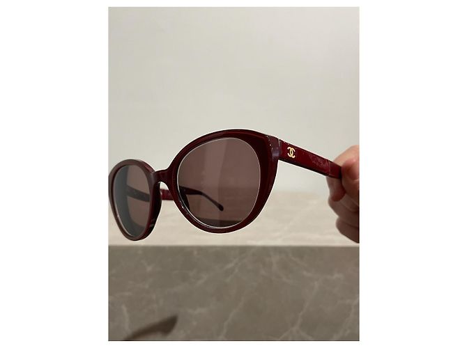 Gafas de sol CHANEL T. Plástico Burdeos - vista 5