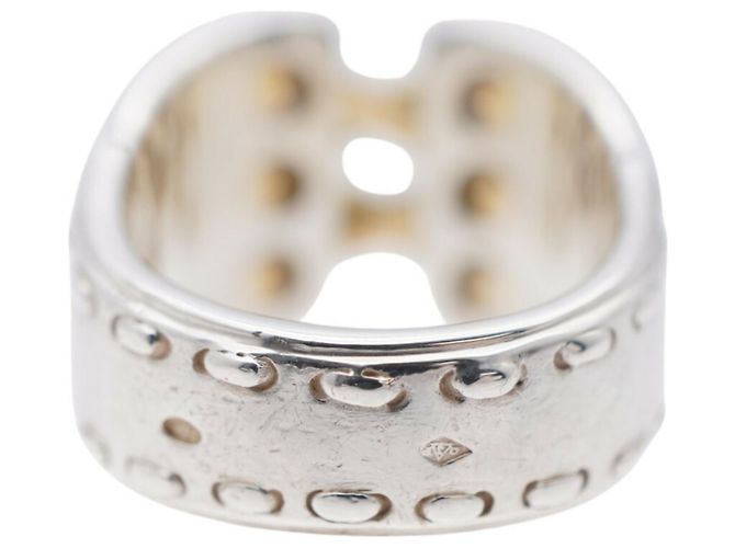 Hermès Hermes Mexiko Doppelring Silber 925/K18YG - Ansicht 5