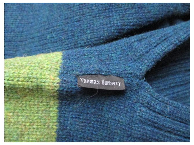 Thomas Burberry Wollweste Größe L Mehrfarben - Ansicht 5