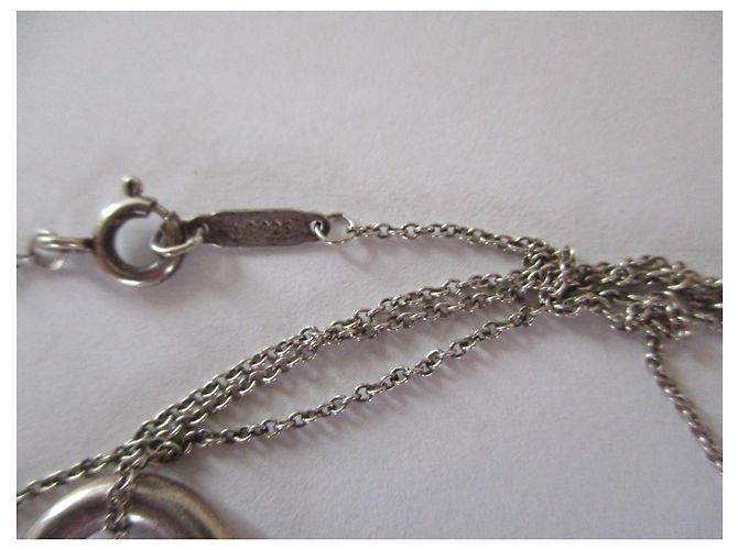 Tiffany & Co Collana d'argento, cuore aperto. - vista 5