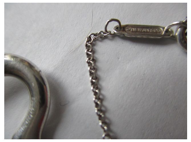 Tiffany & Co Collana d'argento, cuore aperto. - vista 8