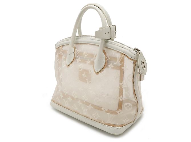 Bolsa Tote Louis Vuitton Translence Lockit Branco - vista 3