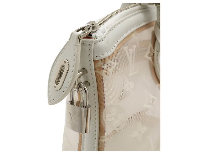 Bolsa Tote Louis Vuitton Translence Lockit Branco - vista 6