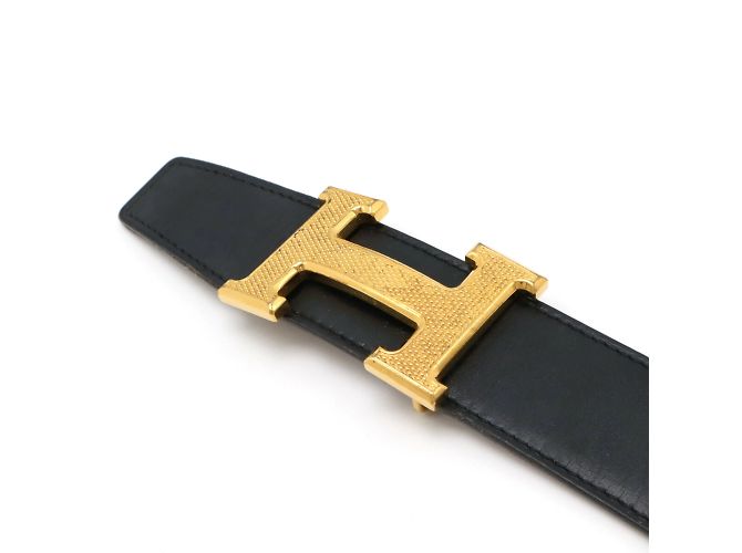 Hermès Hermes H Guilloché Constance Reversible Leather Belt Brown Black - view 4