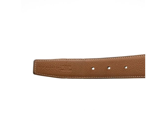 Hermès Hermes H Guilloché Constance Reversible Leather Belt Brown Black - view 8