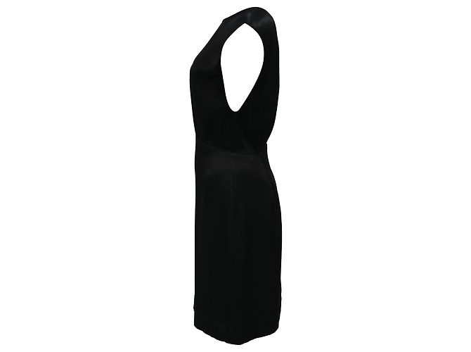 Abito mini con scollo a barca e schiena scoperta Ba&Sh in satin nero - vista 3