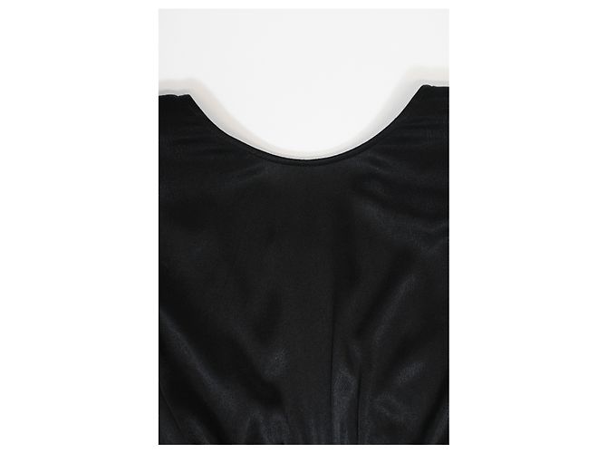 Abito mini con scollo a barca e schiena scoperta Ba&Sh in satin nero - vista 6