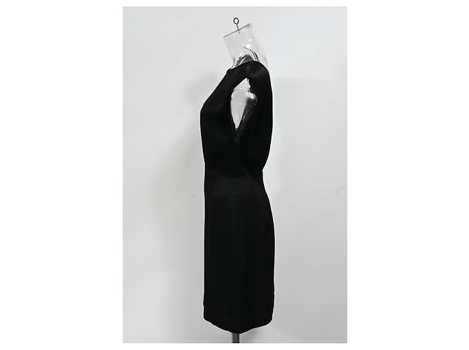 Abito mini con scollo a barca e schiena scoperta Ba&Sh in satin nero - vista 8