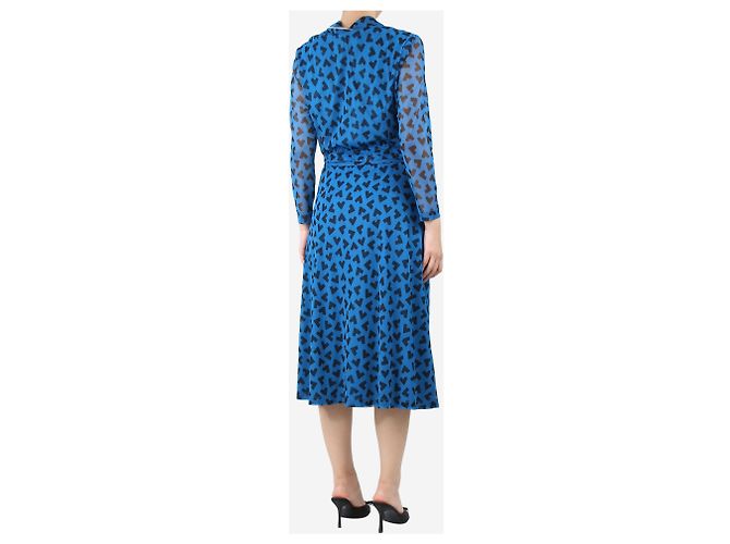 Anne Klein Vestido midi estampado azul - talla S - vista 2