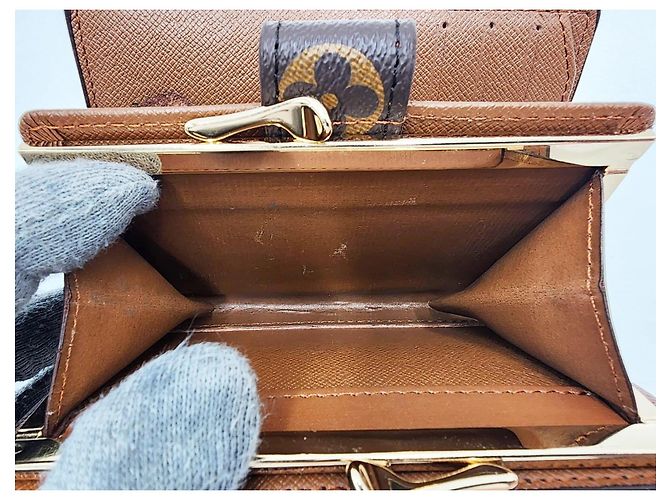 Billetera Monogram Louis Vuitton con compartimento para monedas Castaño - vista 13