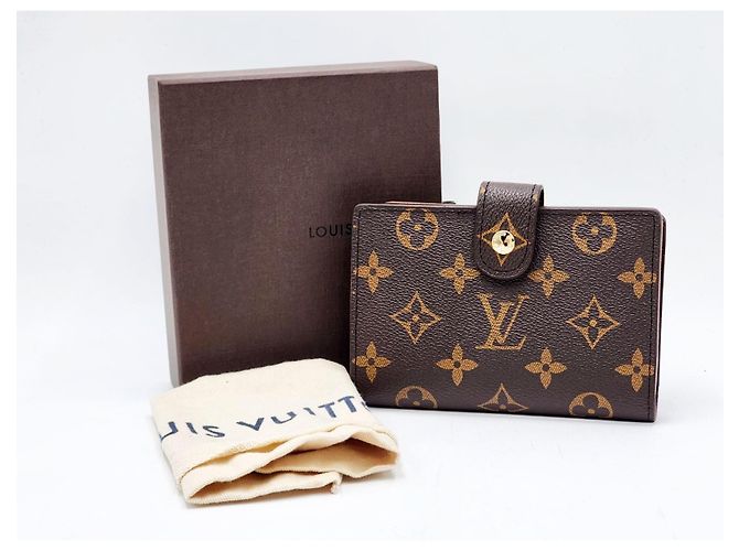 Billetera Monogram Louis Vuitton con compartimento para monedas Castaño - vista 4