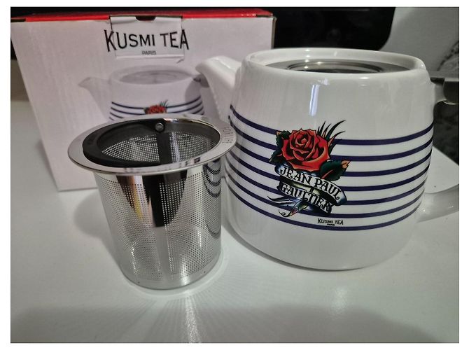 Théière Jean Paul Gaultier x Kusmi Blanc Rouge Bleu - vue 4
