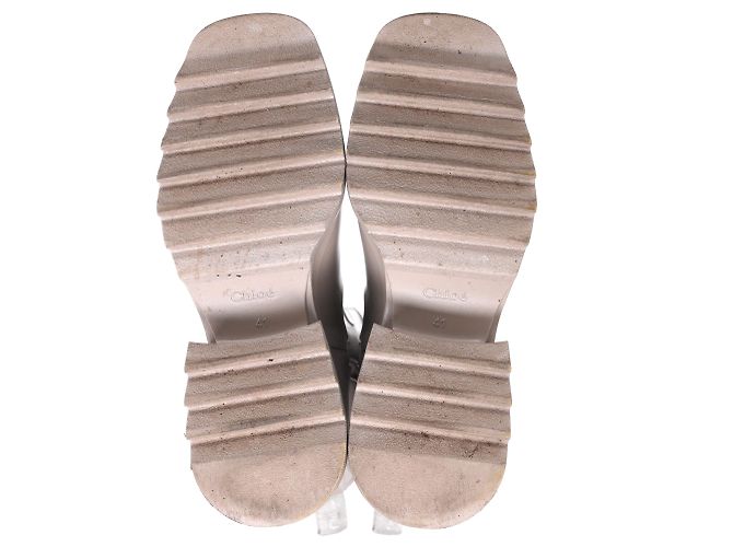 Botas de lluvia Chloé Betty en goma nude Castaño Carne - vista 13