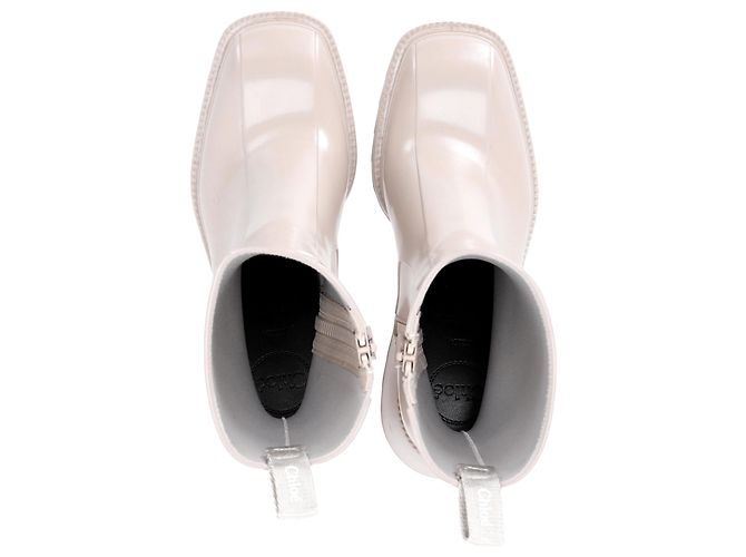 Botas de lluvia Chloé Betty en goma nude Castaño Carne - vista 5