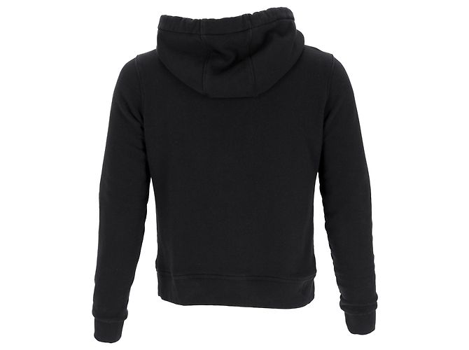 Burberry Aubree Logo Kapuzenpullover mit Reißverschluss aus schwarzer Baumwolle - Ansicht 3
