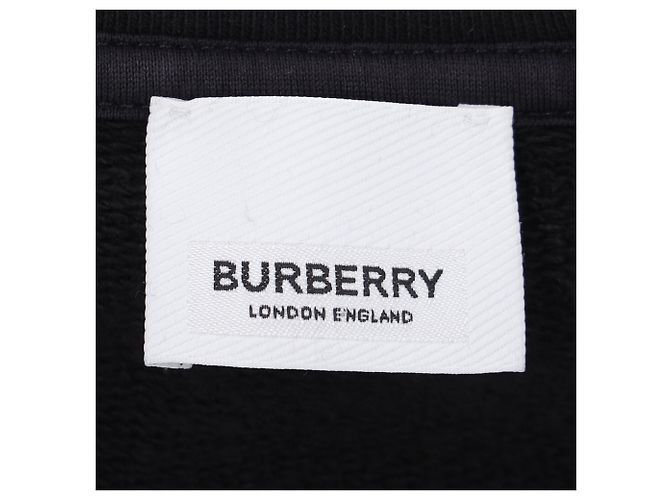 Burberry Aubree Logo Kapuzenpullover mit Reißverschluss aus schwarzer Baumwolle - Ansicht 4