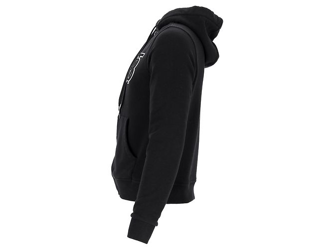 Burberry Aubree Logo Kapuzenpullover mit Reißverschluss aus schwarzer Baumwolle - Ansicht 8