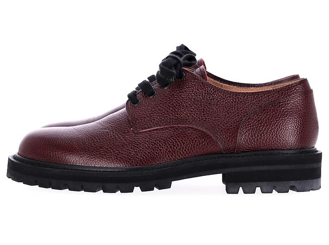 Scarpe Derby stringate Dries Van Noten in pelle bordeaux - vista 10