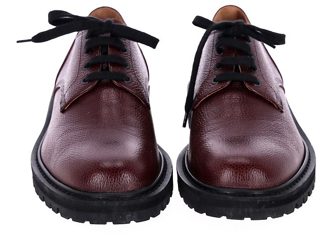 Scarpe Derby stringate Dries Van Noten in pelle bordeaux - vista 11