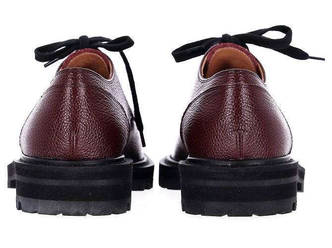 Scarpe Derby stringate Dries Van Noten in pelle bordeaux - vista 12