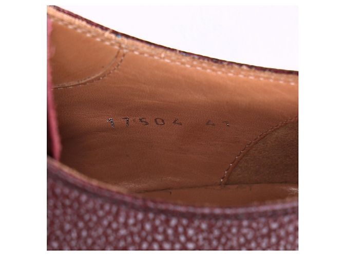 Scarpe Derby stringate Dries Van Noten in pelle bordeaux - vista 15