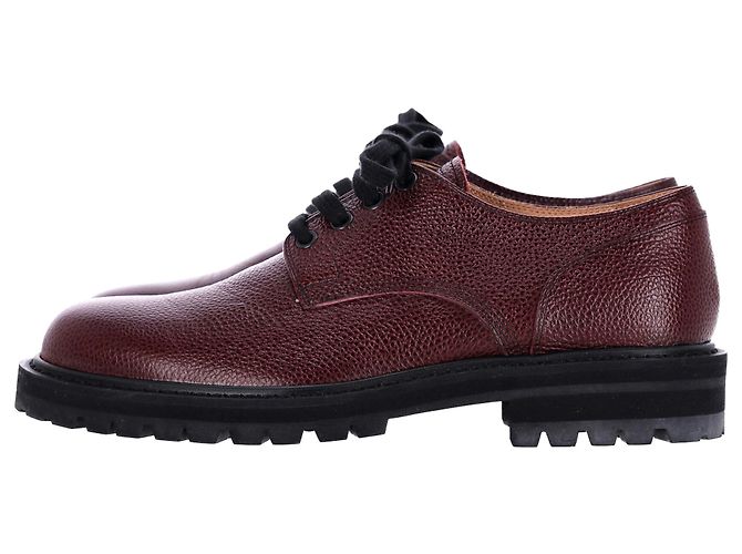Scarpe Derby stringate Dries Van Noten in pelle bordeaux - vista 2