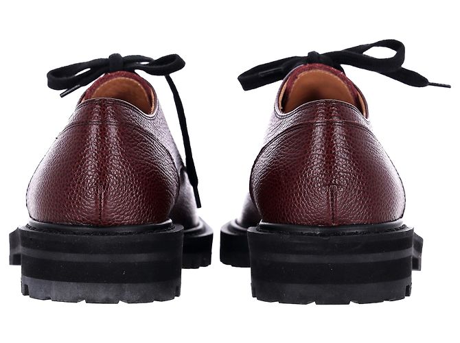 Scarpe Derby stringate Dries Van Noten in pelle bordeaux - vista 4