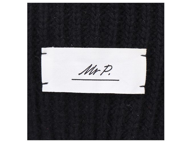 Autre Marque Hr. P. Strickpullover mit Rollkragen aus schwarzer Wolle - Ansicht 4