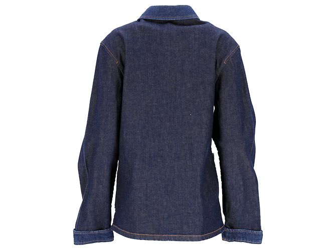 Apc Chaqueta Chore de Botones A.P.C. con Bolsillos en Denim de Algodón Azul - vista 3