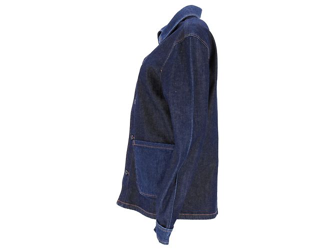 Apc Chaqueta Chore de Botones A.P.C. con Bolsillos en Denim de Algodón Azul - vista 8