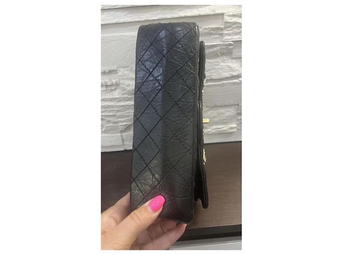 2.55 Borsa a mano Chanel in pelle nera Nero - vista 12
