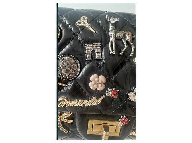 2.55 Borsa a mano Chanel in pelle nera Nero - vista 16