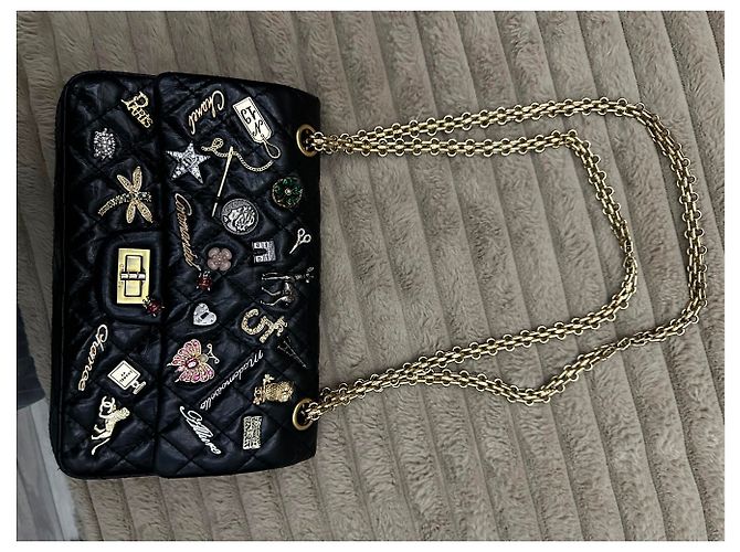 2.55 Borsa a mano Chanel in pelle nera Nero - vista 17