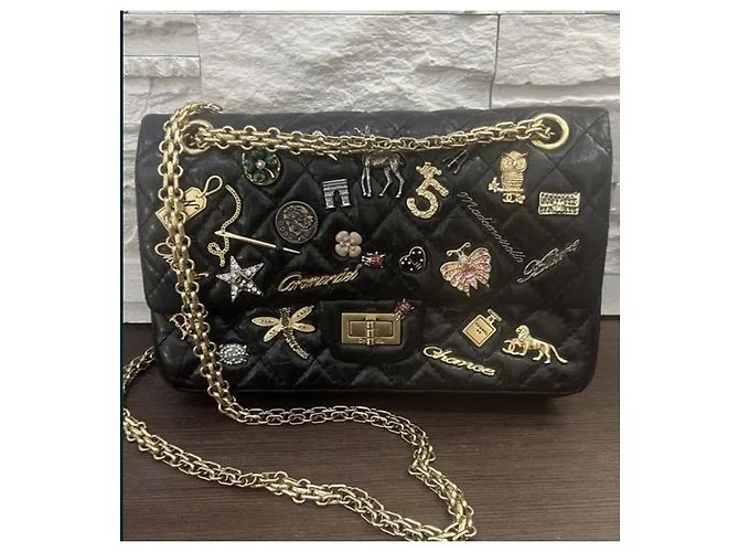 2.55 Borsa a mano Chanel in pelle nera Nero - vista 2