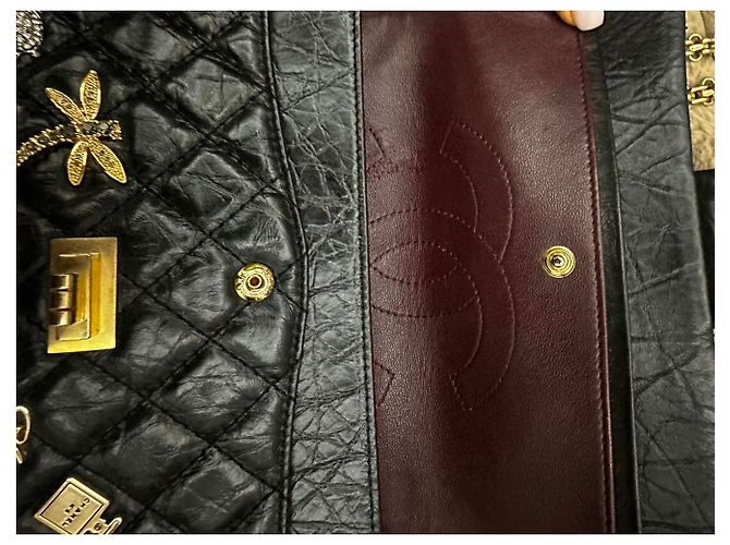 2.55 Borsa a mano Chanel in pelle nera Nero - vista 21