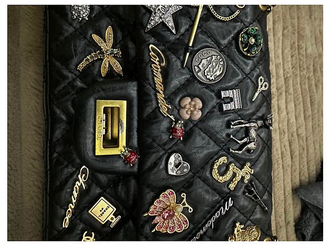 2.55 Borsa a mano Chanel in pelle nera Nero - vista 25