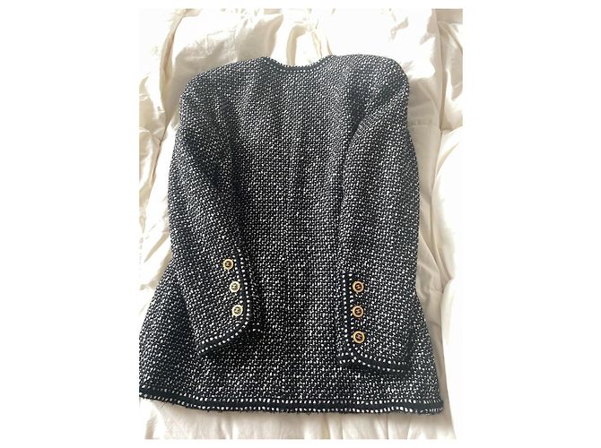 Cambon Chanel Boucle-Jacke 1993 Schwarz - Ansicht 2