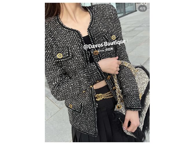 Cambon Chanel Boucle-Jacke 1993 Schwarz - Ansicht 5