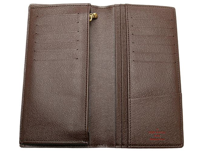 Cartera Larga Brazza Damier Louis Vuitton Castaño - vista 4