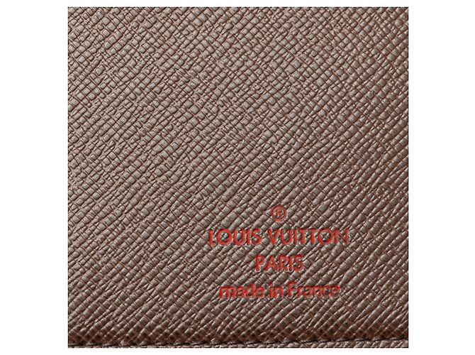 Cartera Larga Brazza Damier Louis Vuitton Castaño - vista 6