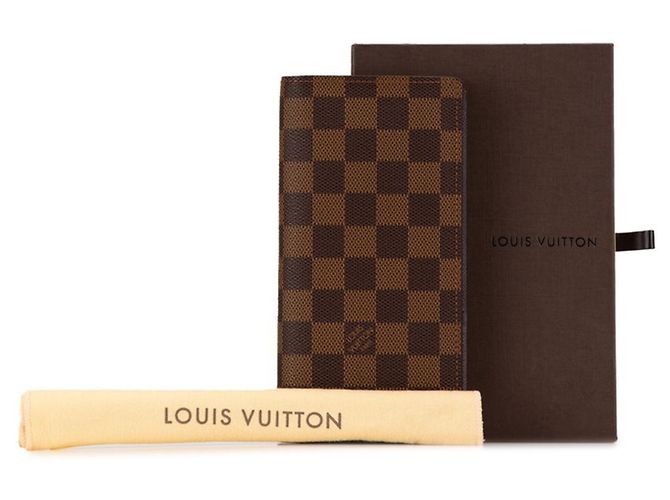 Cartera Larga Brazza Damier Louis Vuitton Castaño - vista 8