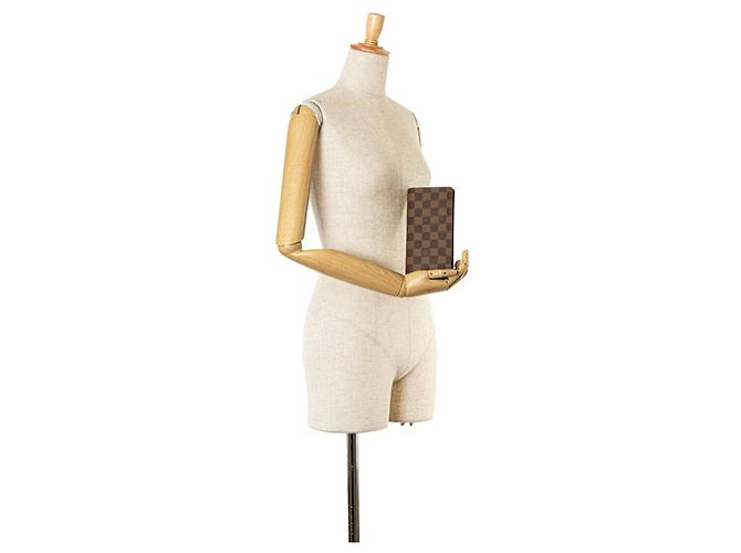 Cartera Larga Brazza Damier Louis Vuitton Castaño - vista 9