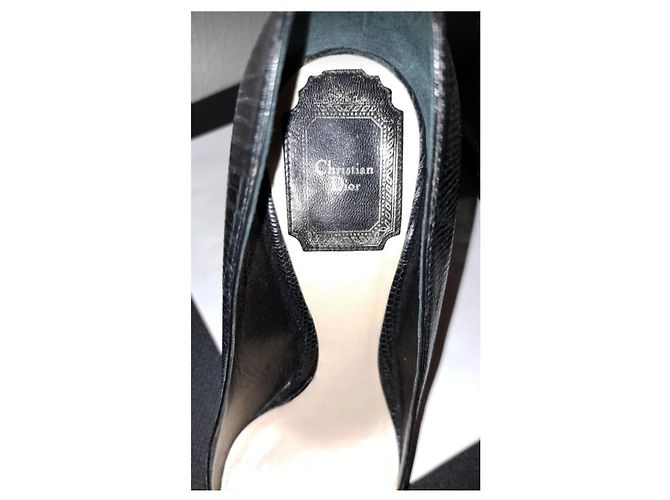 Décolleté Christian Dior in pelle nera 10,5 cm Nero - vista 6