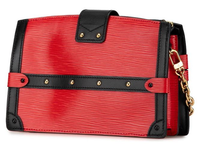 Borsa Clutch Epi Trunk di Louis Vuitton Nero Rosso - vista 2
