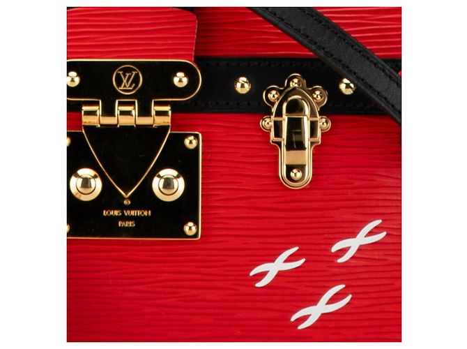 Borsa Clutch Epi Trunk di Louis Vuitton Nero Rosso - vista 4