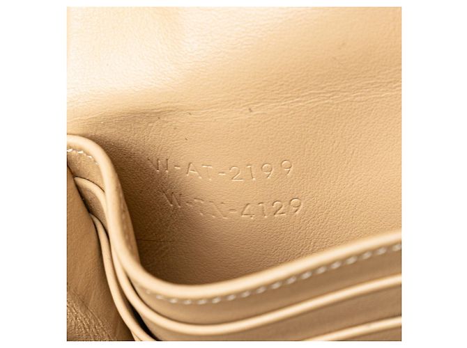 Céline Portafoglio grande a soffietto Celine in pelle beige - vista 7